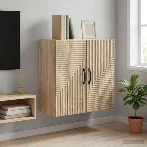 vidaXL Armoire Murale Chêne Sonoma 59 x 31 x 60 cm Bois d'ingénierie (1/5)