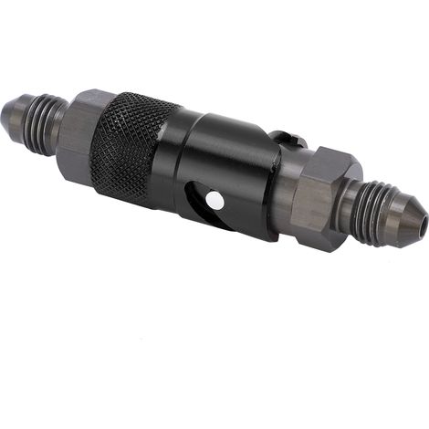 Raccord rapide de ligne de frein en alliage d'aluminium pour tuyau d'huile et carburant, connecteur noir. (1/5)