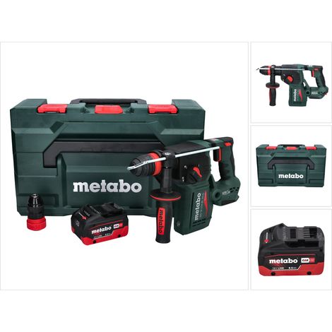 Metabo KH 18 LTX BL 24 Q Marteau perforateur burineur sans fil 18 V 2,2 J + 1x Batterie 8,0 Ah + metaBOX - ohne Ladegert (1/5)