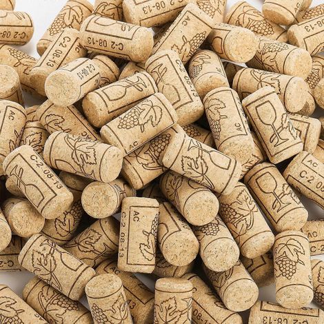 100 bouchons de liège naturel de qualité supérieure (2,1 x 4 mm), droits, en bois naturel, parfaits pour les bouteilles de vin et de bière.-AquaForge (1/5)