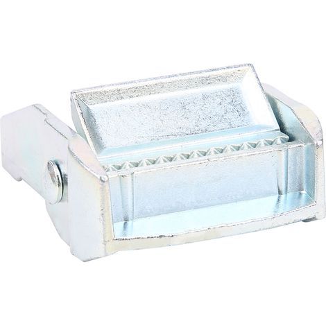 Boucle en alliage de zinc pour sangles d'arrimage robustes, boucle à cliquet de tension fixe (zinc blanc 38 mm) (1/5)