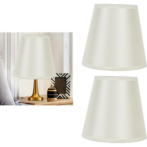 Abat-jour en tissu, style minimaliste européen, abat-jour à clipser en deux parties, compatible avec les lampes à culot E14 (lampes de table, lampadaires, suspensions, appliques murales, PT11). (1/5)