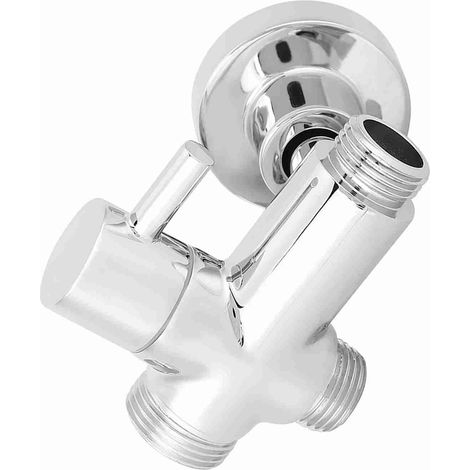 Douche Aéro-Dynamique Plaque Murale Rond Cuivre G1/2" Kit d'Accessoires avec Base et Divertisseur 2 Fonctions pour Mur Salle de Bain (1/5)