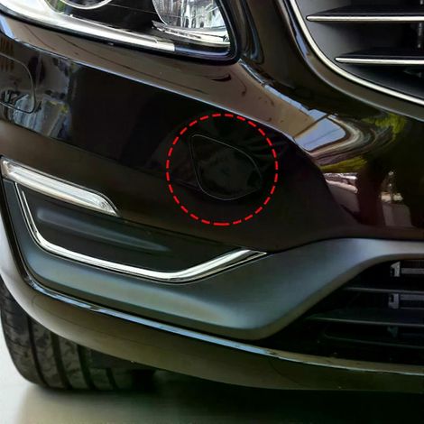 Cache-crochet de remorquage de pare-chocs avant pour VOLVO S60 S60L V60 (accessoires 2014-2018) 39820294 31323839 Côté passager droit Couleur : Marron (1/4)