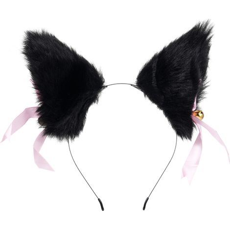 Pinza para el cabello con orejas de zorro de peluche, linda y suave, accesorio para el cabello (diadema). (1/5)