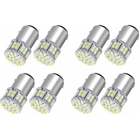 Pièces Séries 6000K Blanc 1157 50SMD Frein de Queue LED Lumières Ampoule BAY15D 12V