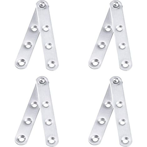 Bisagra de puerta pivotante giratoria de 360 grados para armario de acero inoxidable, 100 mm x 16 mm (1/4)