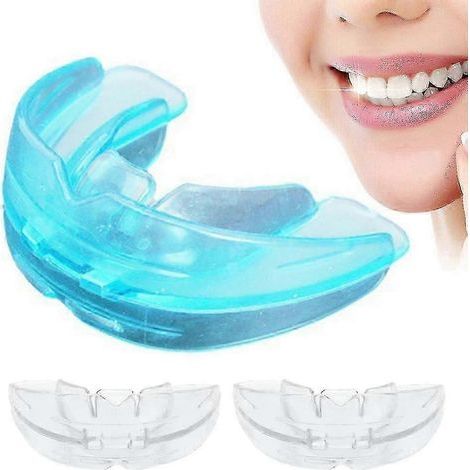 Appareil orthodontique correcteur de dents, appareil de contention dentaire, outil de redressement des dents (bleu). (1/5)