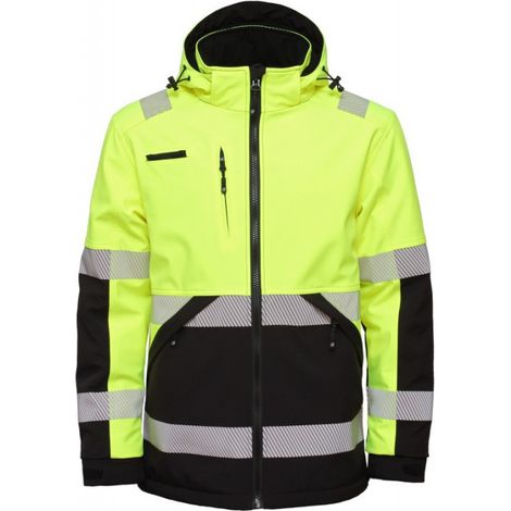 Veste softshell réfléchissante d'hiver WJ-valencia-C2-0402 jaune - Taille M (1/5)