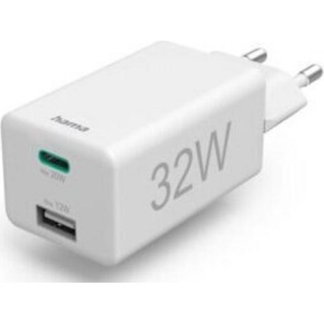 Mini chargeur mural 32W PD QC 1x USB-C 1x USB-A 1 pc.