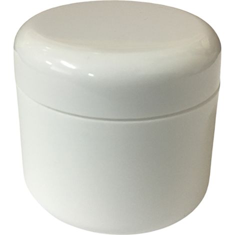 Vasetto opalina bianca in plastica (per creme) ml 30 (1/2)