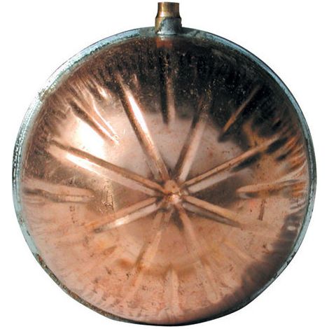 Boule cuivre pour robinet flotteur à tige filetée 90mm