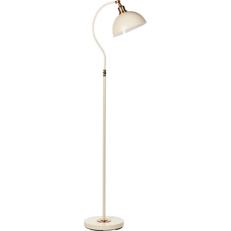 Lámpara de Pie Industrial Metal Pantalla y Brazo Ajustables Beige Lennon