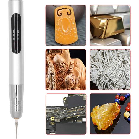 Stylo graveur électrique miniature à trois vitesses, stylo de polissage et de lettrage, 5 V (1/5)