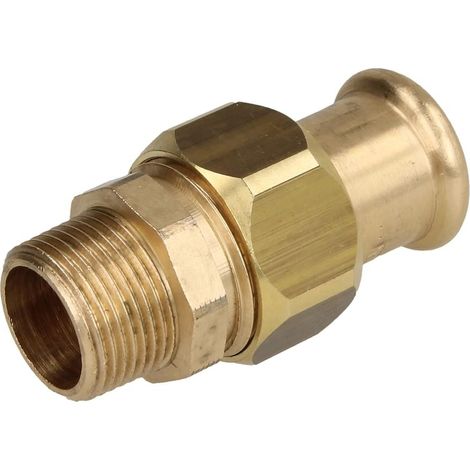 Raccord à sertir laiton rouge 35 mm x 1 1/4'' FM contour M