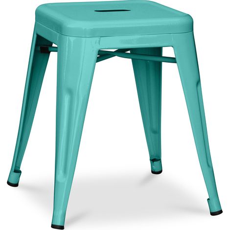 Industriedesign Hocker - 45cm - Neue Edition - Stylix Pastellgrün