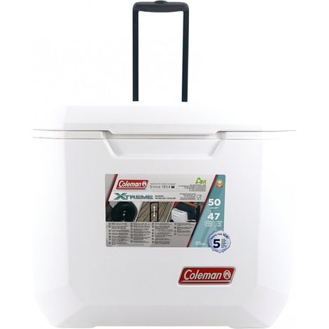 Coleman Xtreme 50 Qt Marine 47 Liter Kühlbox mit Rollen weiss"-"183617450