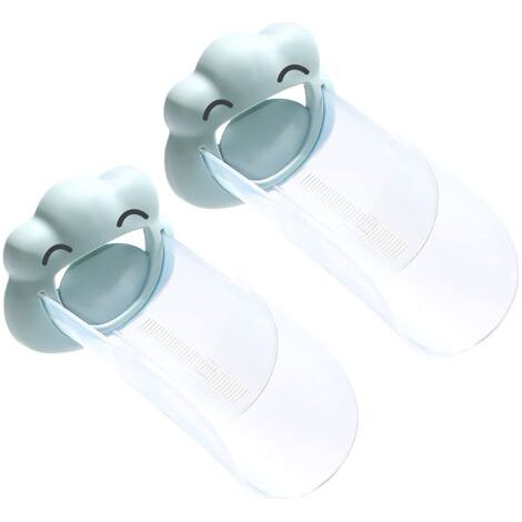 BUNTHAUS extension robinet, prolongateur robinet, 2 pièces Rallonge de robinet pour enfants en forme de nuage de dessin animé, accessoires de robinet pour enfants avec longueur extensible (bleu clair) (1/5)