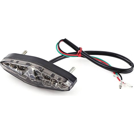 Feu arrière universel pour moto, 12V, 15 LED, feu arrière pour moto, ATV, Dirt Bike, fumée (1/5)