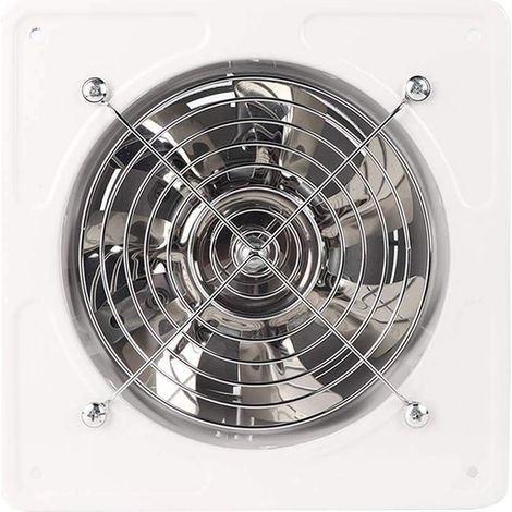 6" Ventilateur Extracteur D\'air Diamètre du Trou de Perçage 150mm Extracteur D\'air 40W Ventilateur D\'extraction Mural Pour Cuisine Salle de Bain(White) (1/5)