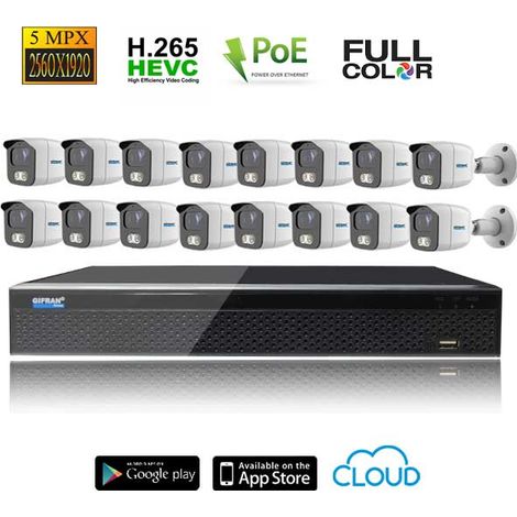 Kit videosorveglianza PoE 16 telecamere bullet da (1/4)