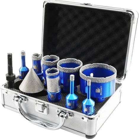 Diamantbohrer-Kit, M14-Gewinde, verschiedene Größen, 10 Stück Set (1/5)