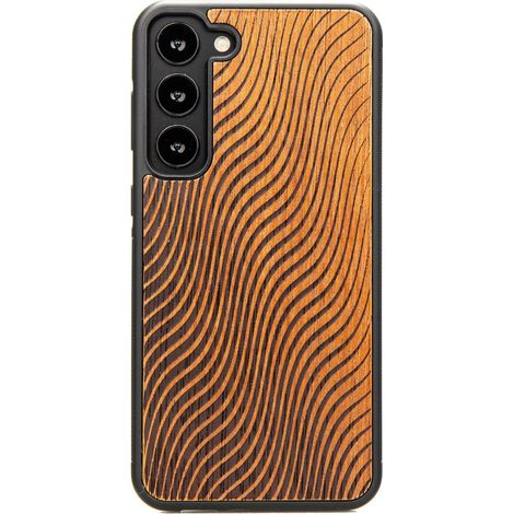 Bewood Holzhülle für Samsung Galaxy S23 Plus WAVES MERBAU (1/4)
