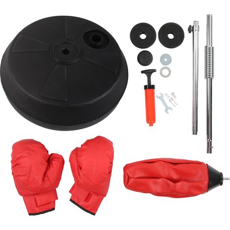 Sac de frappe avec support et gants, sac de boxe vertical réglable pour enfants et adultes, entraînement fitness. (1/5)