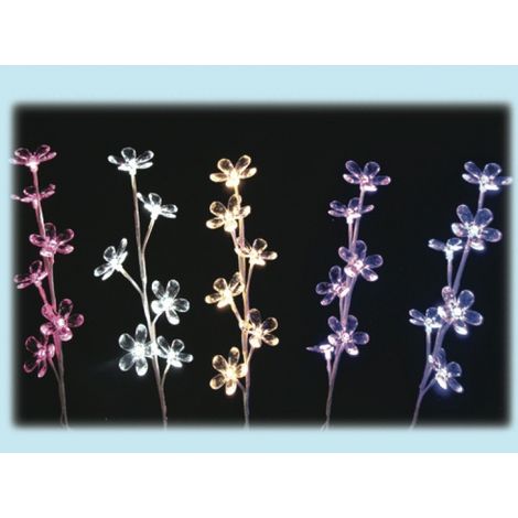 5 FIORI AL LED CM50 COLORI ASS. 138.11080 NATALE DECORAZIONE