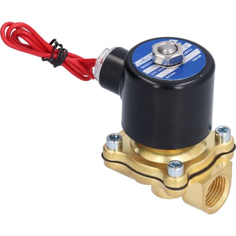 Électrovanne en laiton, pression 0–1,0 MPa, raccord 1/2 pouce, normalement fermée, à membrane, 110 V CA