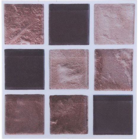 18 pièces autocollants de transfert de carreaux de mosaïque salle de bains cuisine bricolage maison (10 cm 10 cm)(MTS009) (1/5)