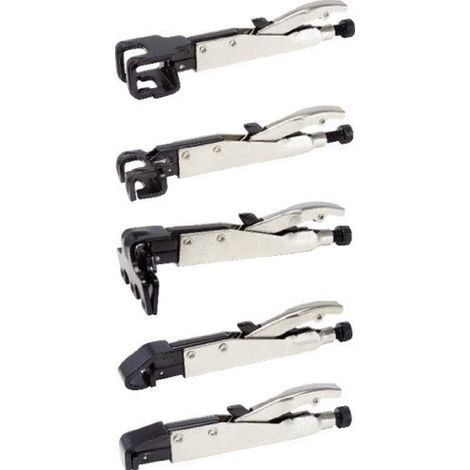 KS Tools 115.1085 Serie di Pinze a Morsetto per Saldatura, 5 Pezzi, Cromo (1/5)