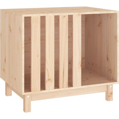 Caseta para perros madera maciza de pino 70x50x62 cm vidaXL