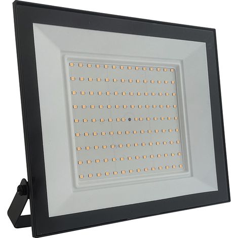 V-TAC VT-44109-B PROIETTORE FARO SMD LED ULTRASLIM 100W COLORE NERO DA ESTERNO IP65 - COLORE LUCE:BIANCO CALDO