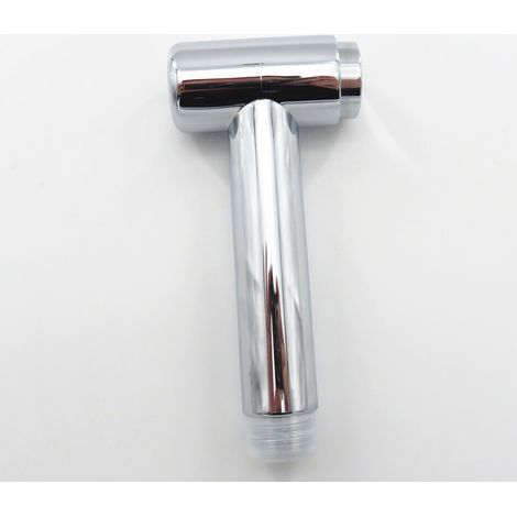 Pistolet de toilette en plastique ABS électroplaqué, petite pomme de douche sous pression, bidet, fonction d'arrêt d'eau par simple pression d'un bouton