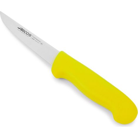 Cuchillo Deshuesador Arcos Colour - Prof  294400  de acero inoxidable Nitrum y mango ergonómico de Polipropileno de color amarillo y hoja de 13 cm, funda display (1/5)