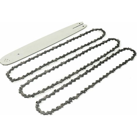 Guide-chaîne 16'' + 3 chaînes de tronçonneuse pour STIHL 009 012 021 E180 MS180 MS190 MS250 HT70 Cisea