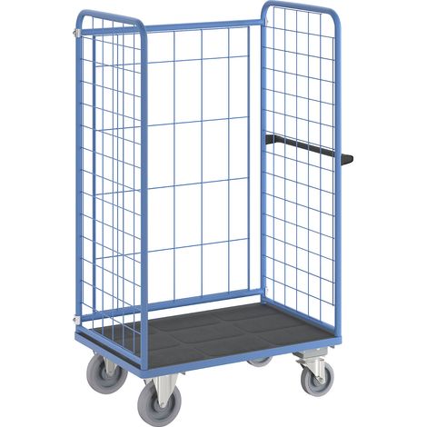 eurokraft pro, Chariot à tablettes à trois côtés grillagés,