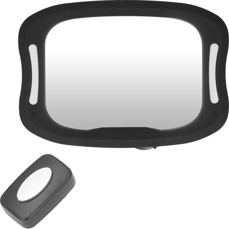 Rétroviseur bébé voiture avec lumière LED douce, surveillance enfant, angle large 360° réglable, miroir dynamique pour véhicules (1/5)