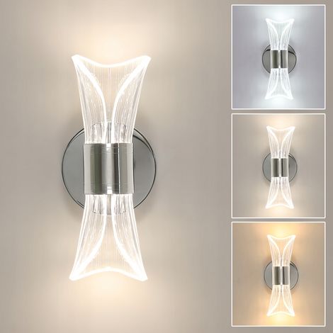 Applique Murale Intérieure 12W Lampe Murale LED Moderne 3 Température de Couleur 3000K/4500K/6500K en Acrylique (1/5)
