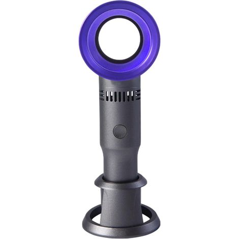 Ventilador portátil  Ventilador de mesa pequeño – Ventilador de viaje ajustable de 3 velocidades, recargable por USB – Morado (1/5)