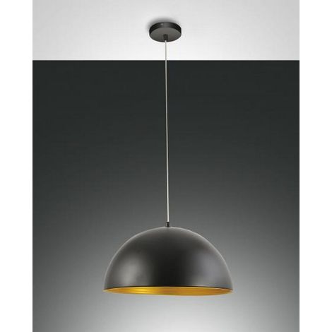 Suspension Dingle En Métal Noir Et Doré, Douille E27, Design Moderne Et Élégant Pour L'Intérieur, Réglable, Diamètre 40 Cm, 3215-40-101 (1/3)