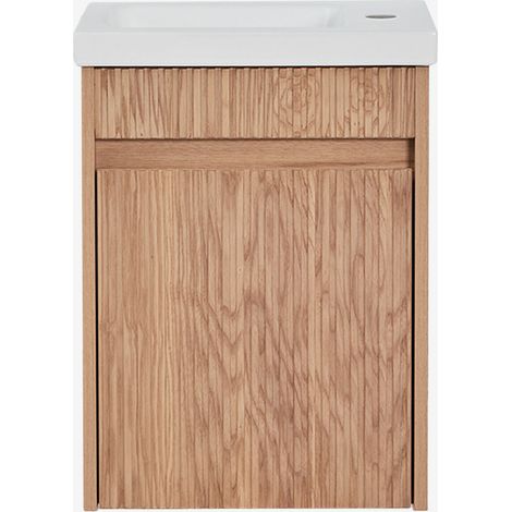 SKLUM Narek Holz-Badezimmermöbel-Set mit integriertem Waschbecken