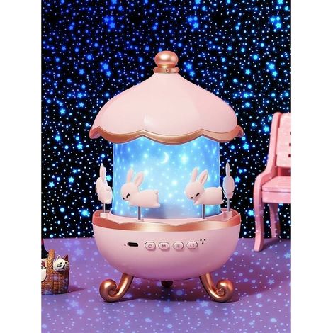 Projecteur Ciel Etoile - Veilleuse Musicale avec Projection 360° - Pour Chambre Enfant - USB Rechargeable - 8 Mélodies - 1 Pièce
