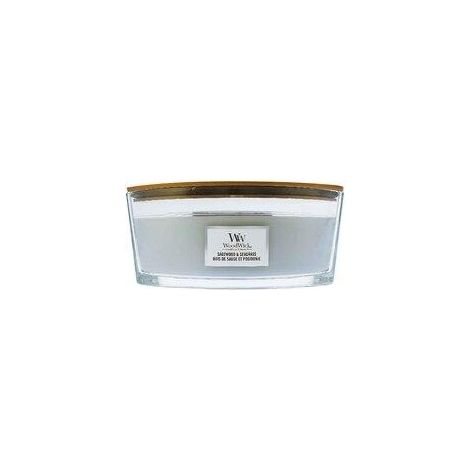 WoodWick Sagewood Seagrass Duftkerze Blau