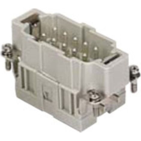 insert mâle - a lame de pression - 10p+t - 16a - 500v - gabarit 57.27 - ilme csem10