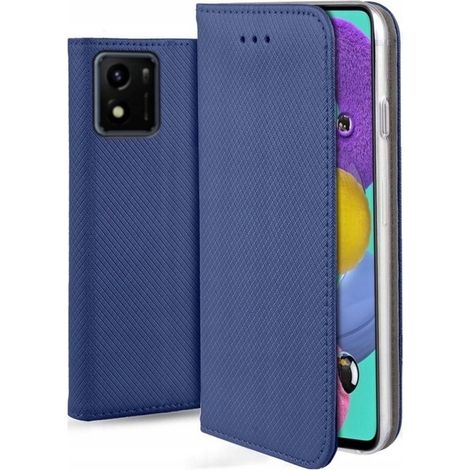 LIBRERIA CHIUSA, BLU NAVY, CON APRIBILE PER VIVO Y01 + Vetro (1/5)
