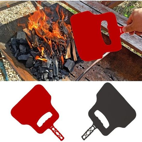 Souffleurs de barbecue 2 pièces – Ventilateurs manuels pour barbecue au charbon de bois – Souffleurs portables pour attiser les braises et accélérer la combustion – Pour camping et extérieur – Noir ro (1/5)