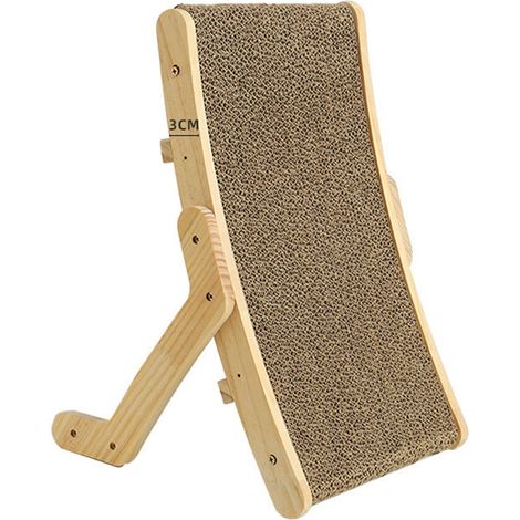 Planche à gratter ondulée pour chat, coussin debout déformable résistant aux rayures pour animaux de compagnie, lit en papier ondulé déformé S (1/5)