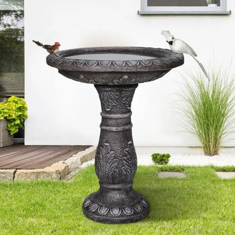 62 cm Höhe x 51 cm Durchmesser, Vogelbadbrunnen aus faserverstärktem Beton (ohne Vogel) (1/5)